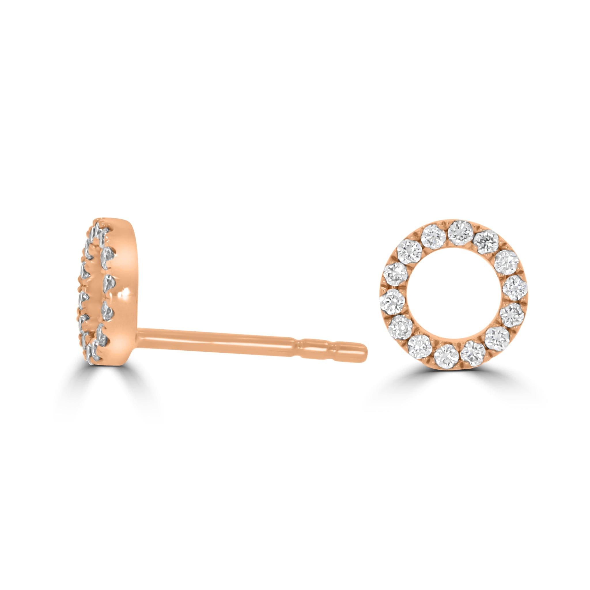 Circle of Life Stud Earrings | Rose Gold 7mm - Rosendorff Diamond Jewellers